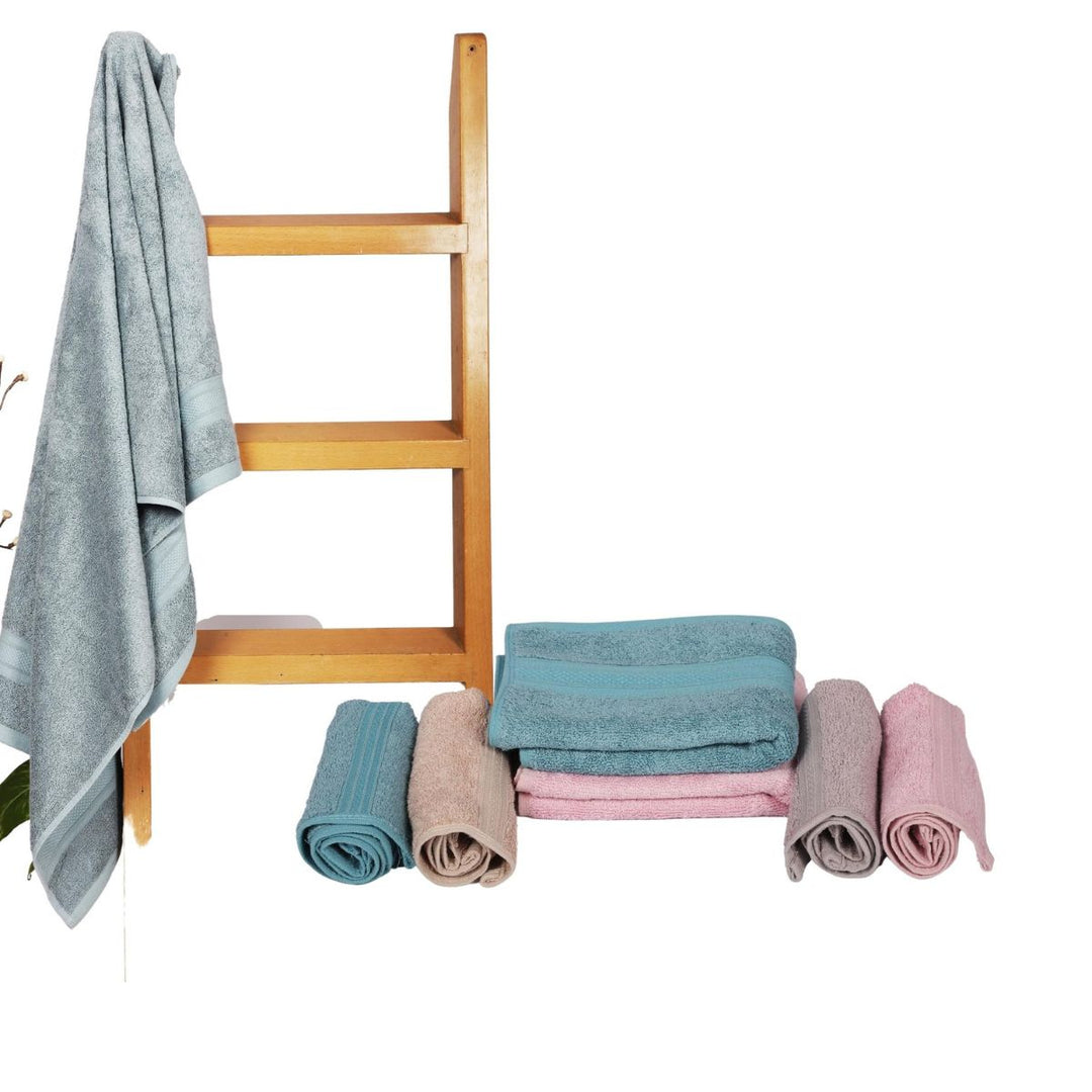 Bamboo Towel In Family Pack | Soft | Turquoise | Set Of 7