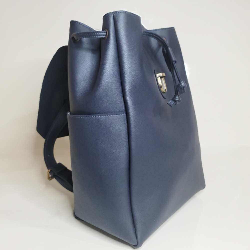Navy Backpack | Smart Travel Essential | Cactus Leather Made
