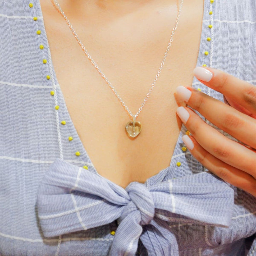 Smoky Quartz Stone Pendant With Silver Chain | Healing Jewellery | Classy
