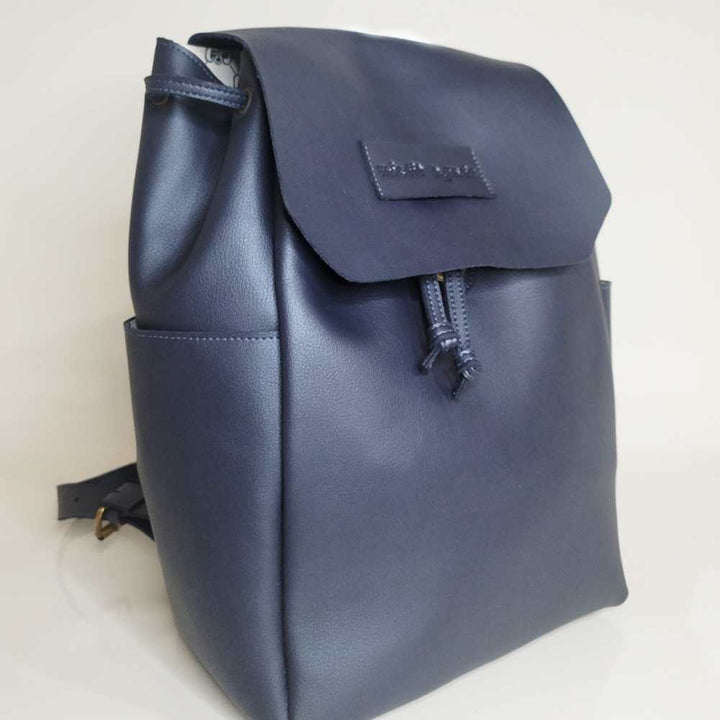 Navy Backpack | Smart Travel Essential | Cactus Leather Made