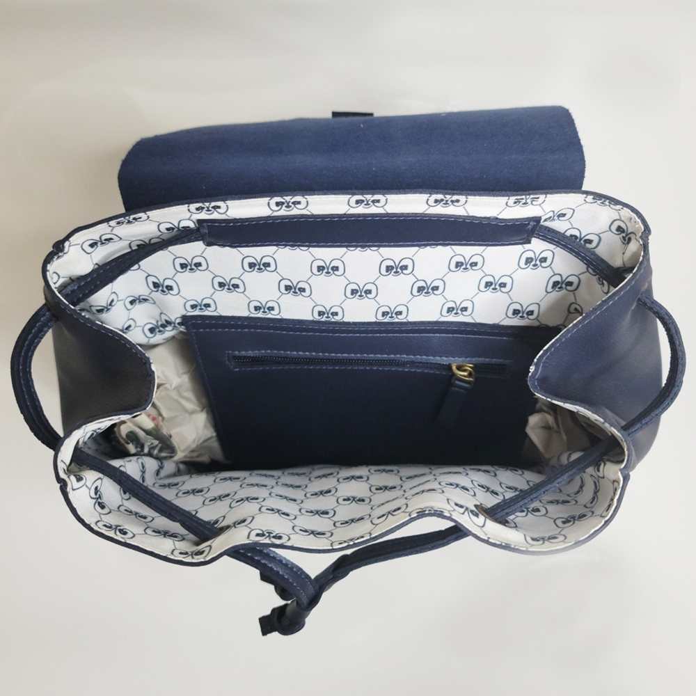 Navy Backpack | Smart Travel Essential | Cactus Leather Made