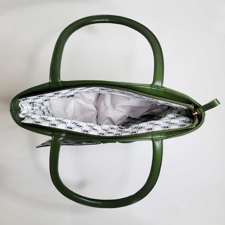 Emerald Green Tote Bag | Made of Cactus Leather | Crisp Design