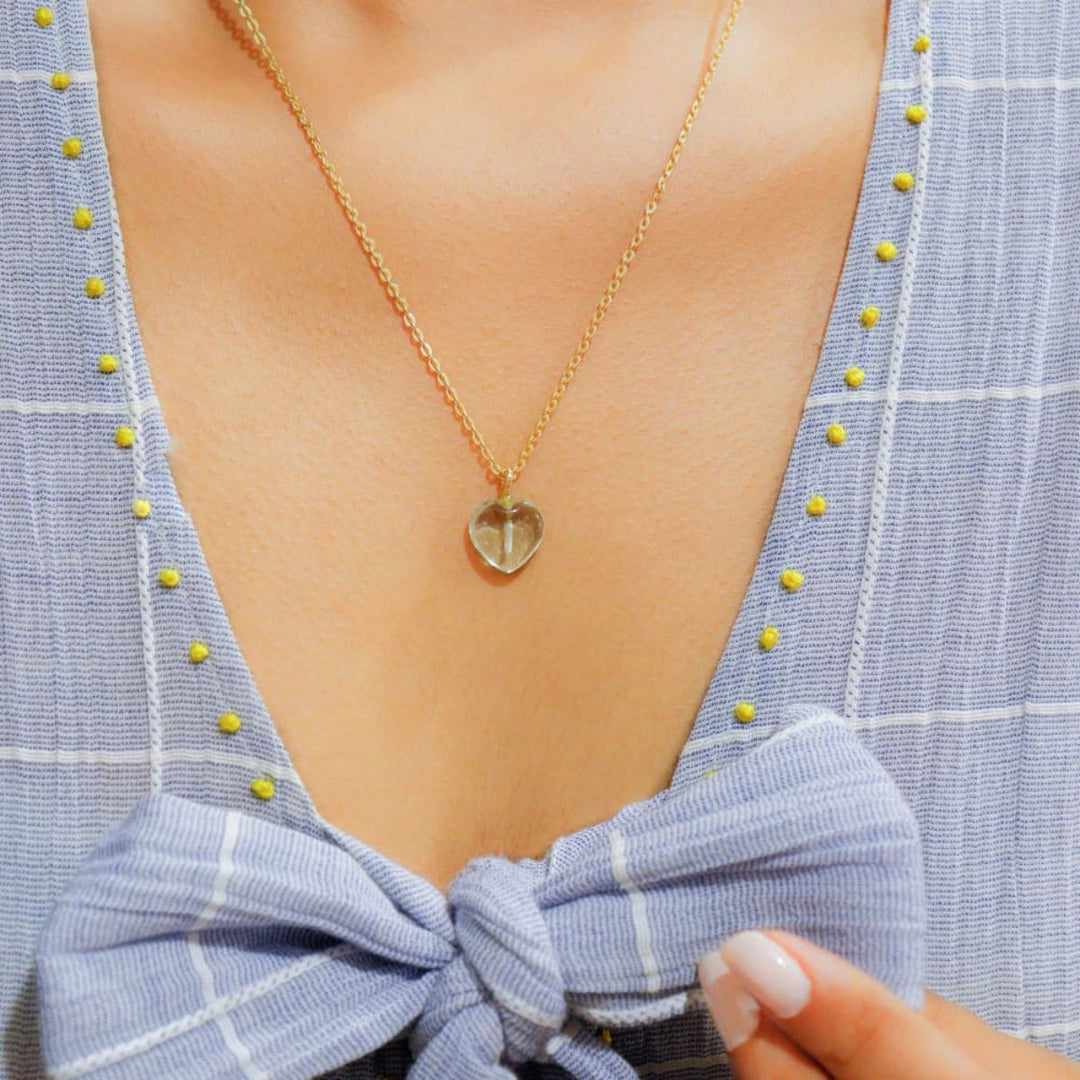 Smoky Quartz Pendant With Golden Chain | Healing Stone | Daily Wear