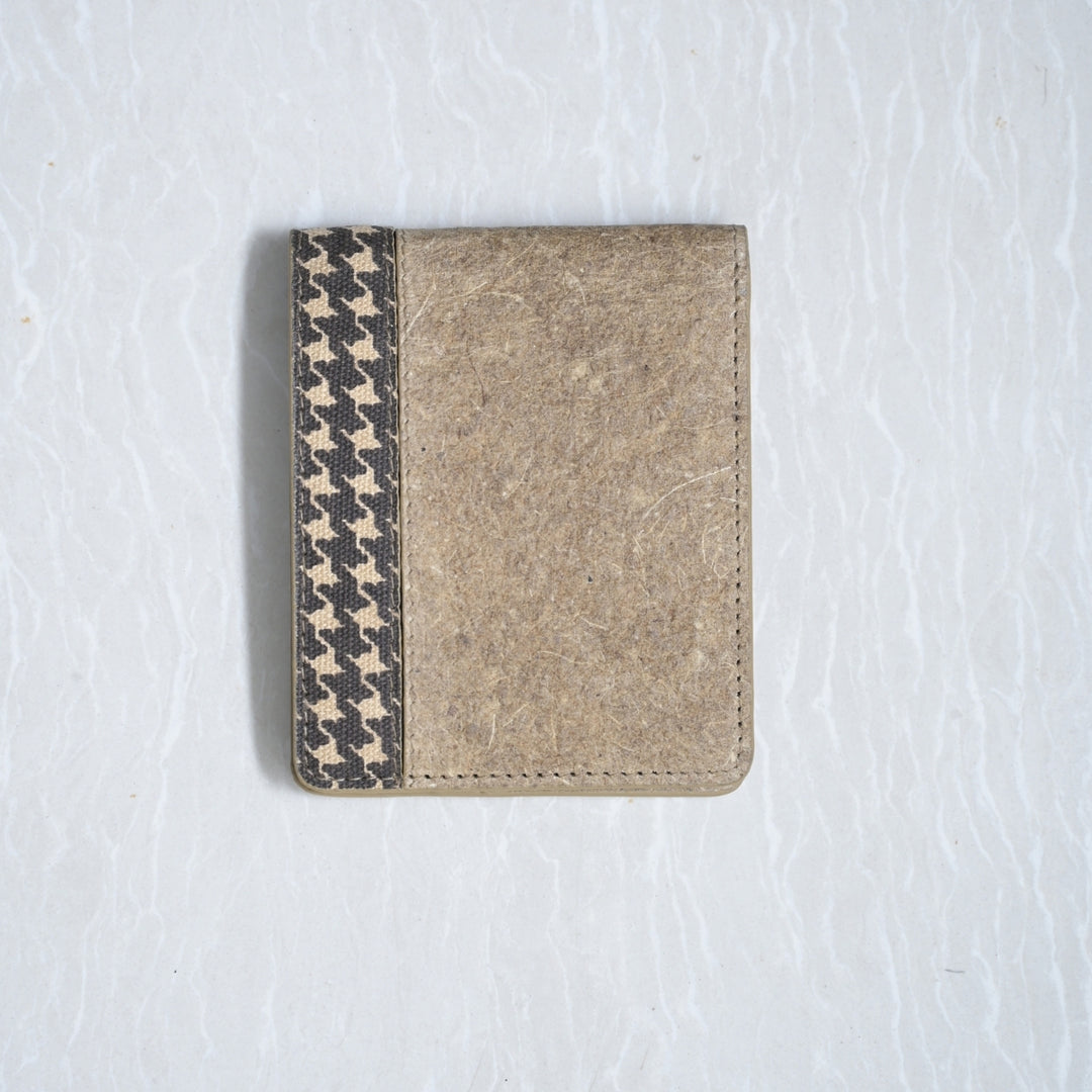 Men Wallet | Coconut Leather | 2 Cash & 1 Coin Pocket | Printed Accent | Peanut Brown