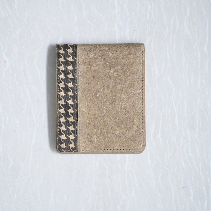 Men Wallet | Coconut Leather | 2 Cash & 1 Coin Pocket | Printed Accent | Peanut Brown