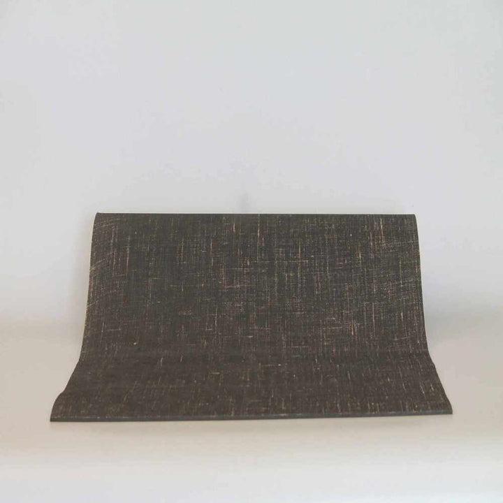 Yoga / Pilate Mat | Made of Rubber And Jute | Strong & Sturdy | Black