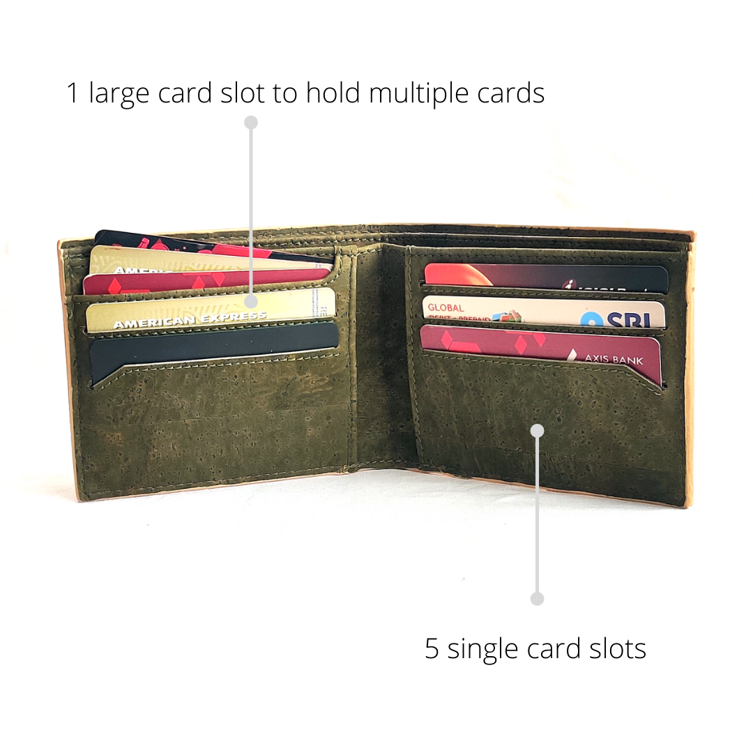 Kakapo Bifold Wallet | Cork | Unisex | Water Resistant | Tan