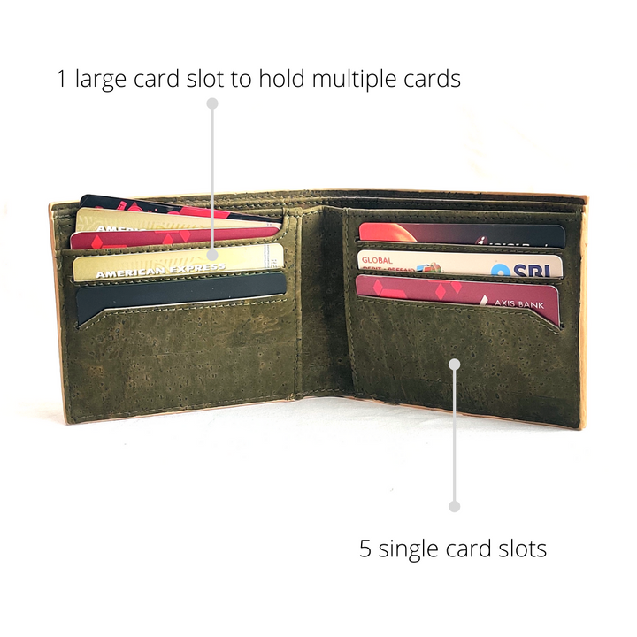 Kakapo Bifold Wallet | Cork | Unisex | Water Resistant | Tan