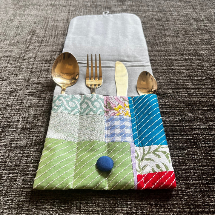 Multi Coloured Cutlery Cover | Apt for Travel and Lunch Box