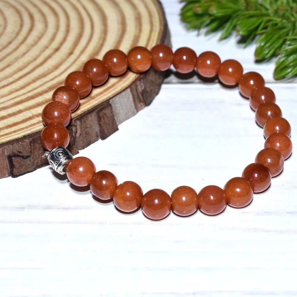 Indian Jade Semi-Precious Stone Bracelet | Luck | Abundance | Harmony