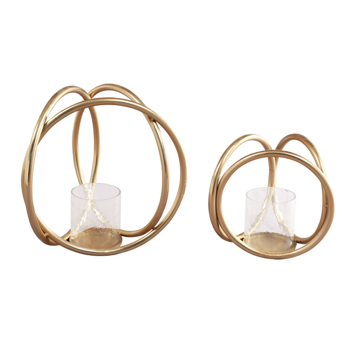 Waves Sphere Candle Holder | Classic Style | Table Top Accent | Festive Decor | Hand-Crafted | 11.5"