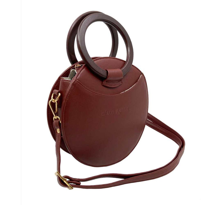 Women Handheld-cum-Sling Bag | Cactus Leather | Cherry Brown