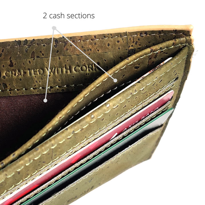 Kakapo Bifold Wallet | Cork | Unisex | Water Resistant | Tan
