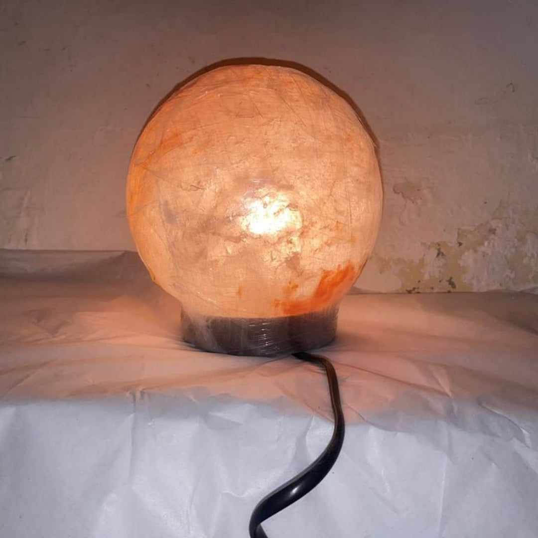 Globe Shape Himalayan Salt Lamp | Hand-Crafted |