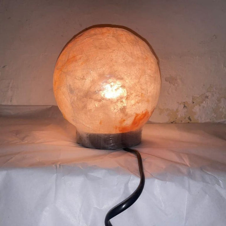 Globe Shape Himalayan Salt Lamp | Hand-Crafted |