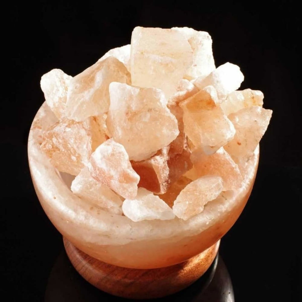 Bowl Himalayan Salt Lamp Fire | Hand-Crafted
