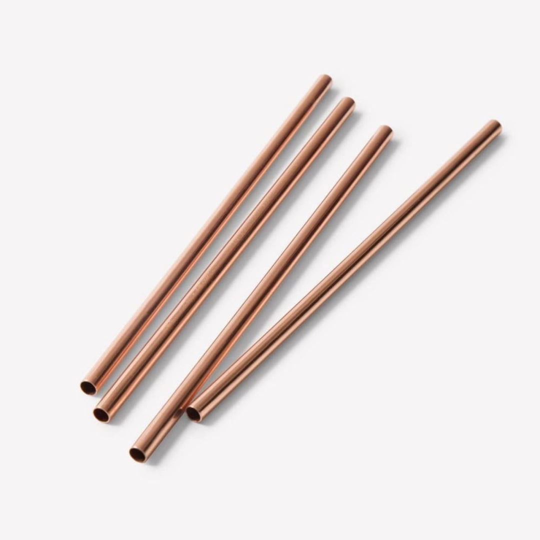 Copper Straws With Sisal Fibre cleaner | Pack Of 2