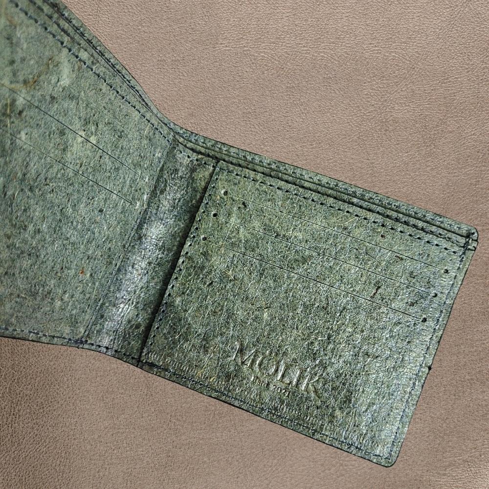 Olive Coconut Leather Wallet | Light Weight | Slim | Stylish | Men Accessory