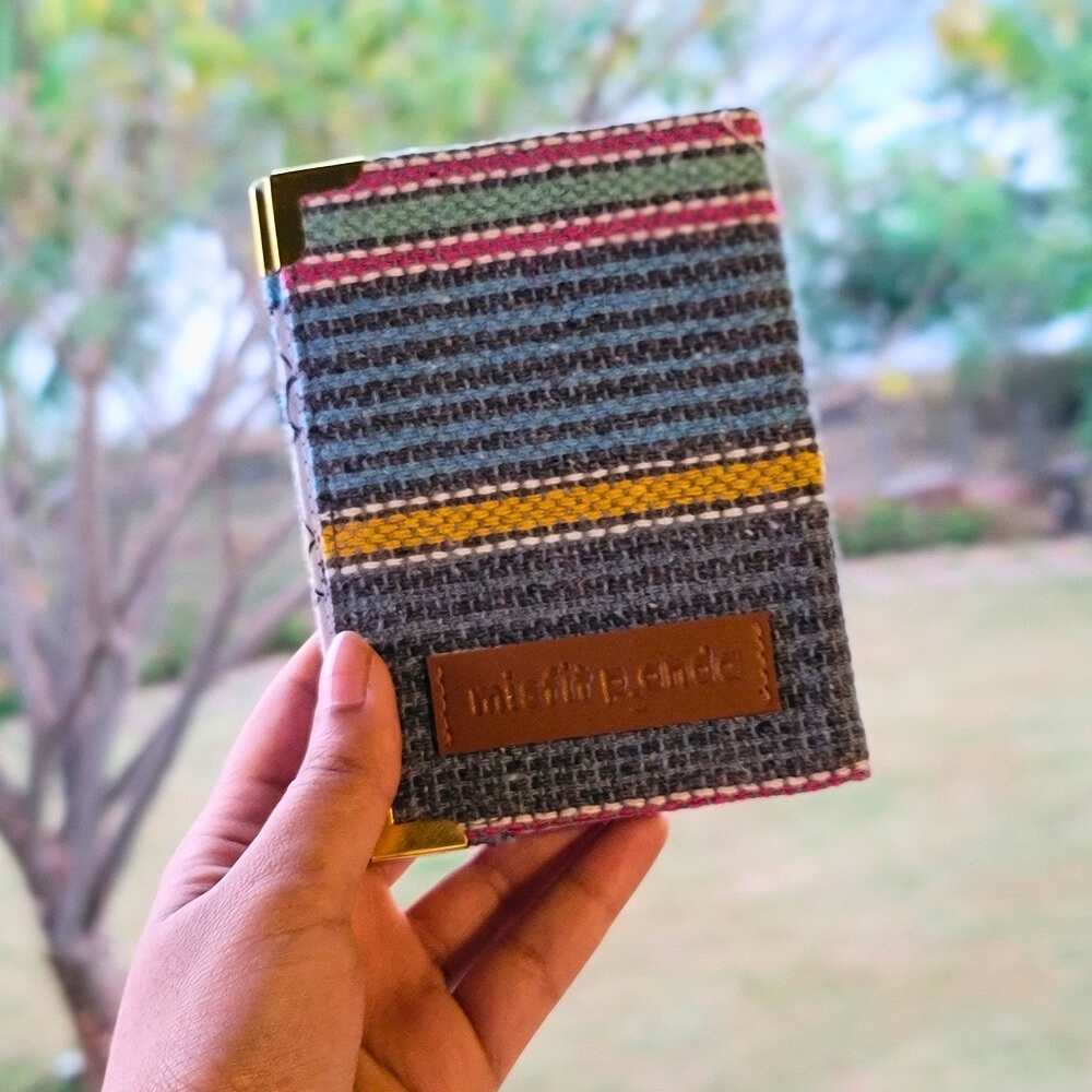 Multicolored Stripe Passport Holder | Stylish Travel Essential | Durable