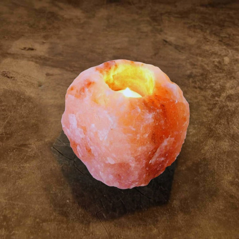 Hand-Crafted Himalayan Salt Candle Holder