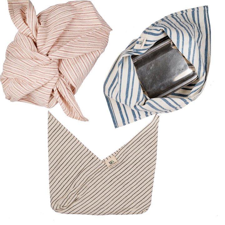 Bento Bags | Kala Cotton | Vegetables & Fruits Storage | Assorted Colours | Set of 3