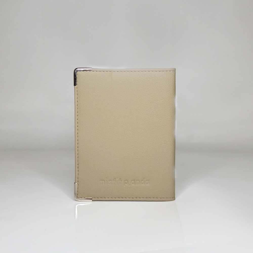 Passport Case | Travel Essential | Cactus Leather & R-Elan Fabric | Beige