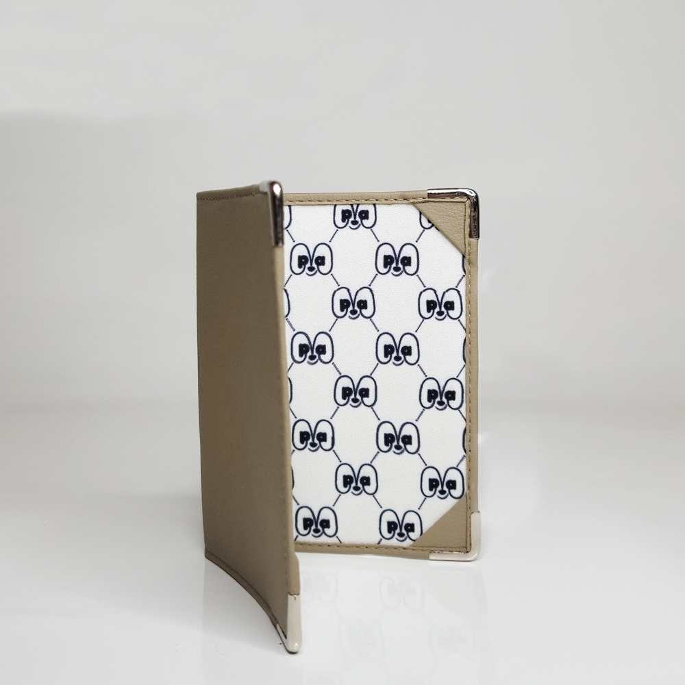 Passport Case | Travel Essential | Cactus Leather & R-Elan Fabric | Beige