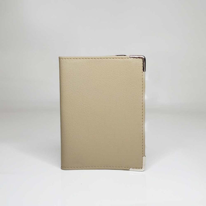 Passport Case | Travel Essential | Cactus Leather & R-Elan Fabric | Beige