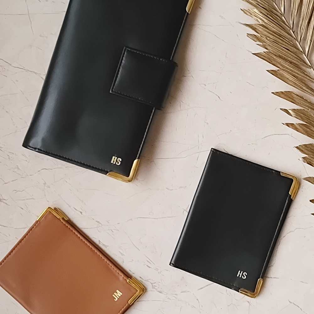 Passport Cover | Travel Essential | Cactus Leather & R-Elan Fabric | Black