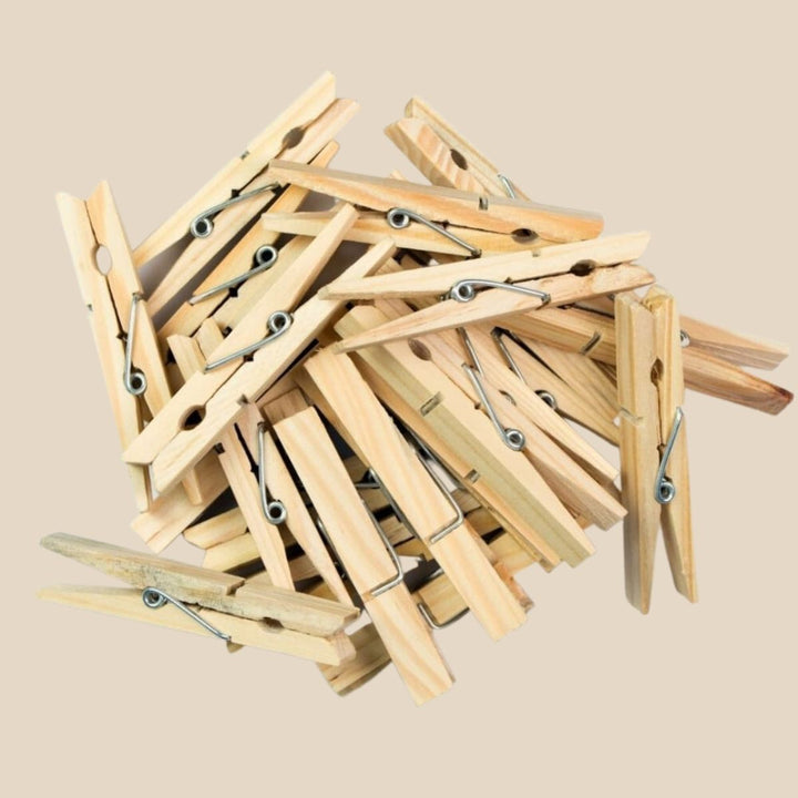 Bamboo Cloth Pegs | Durable | Lightweight | Pack Of 20