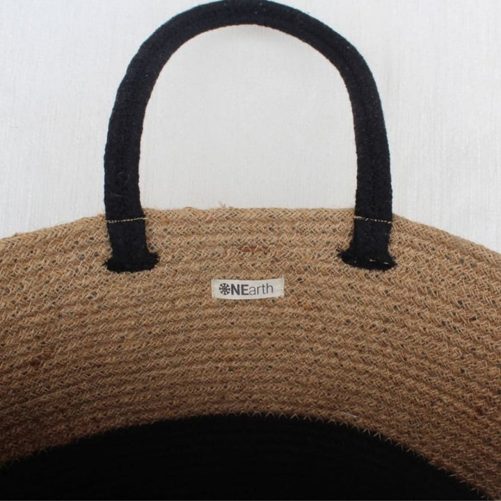 Jute & Black Tote Bag |