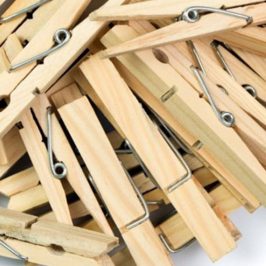 Bamboo Cloth Pegs | Durable | Lightweight | Pack Of 20