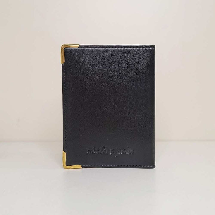 Passport Cover | Travel Essential | Cactus Leather & R-Elan Fabric | Black