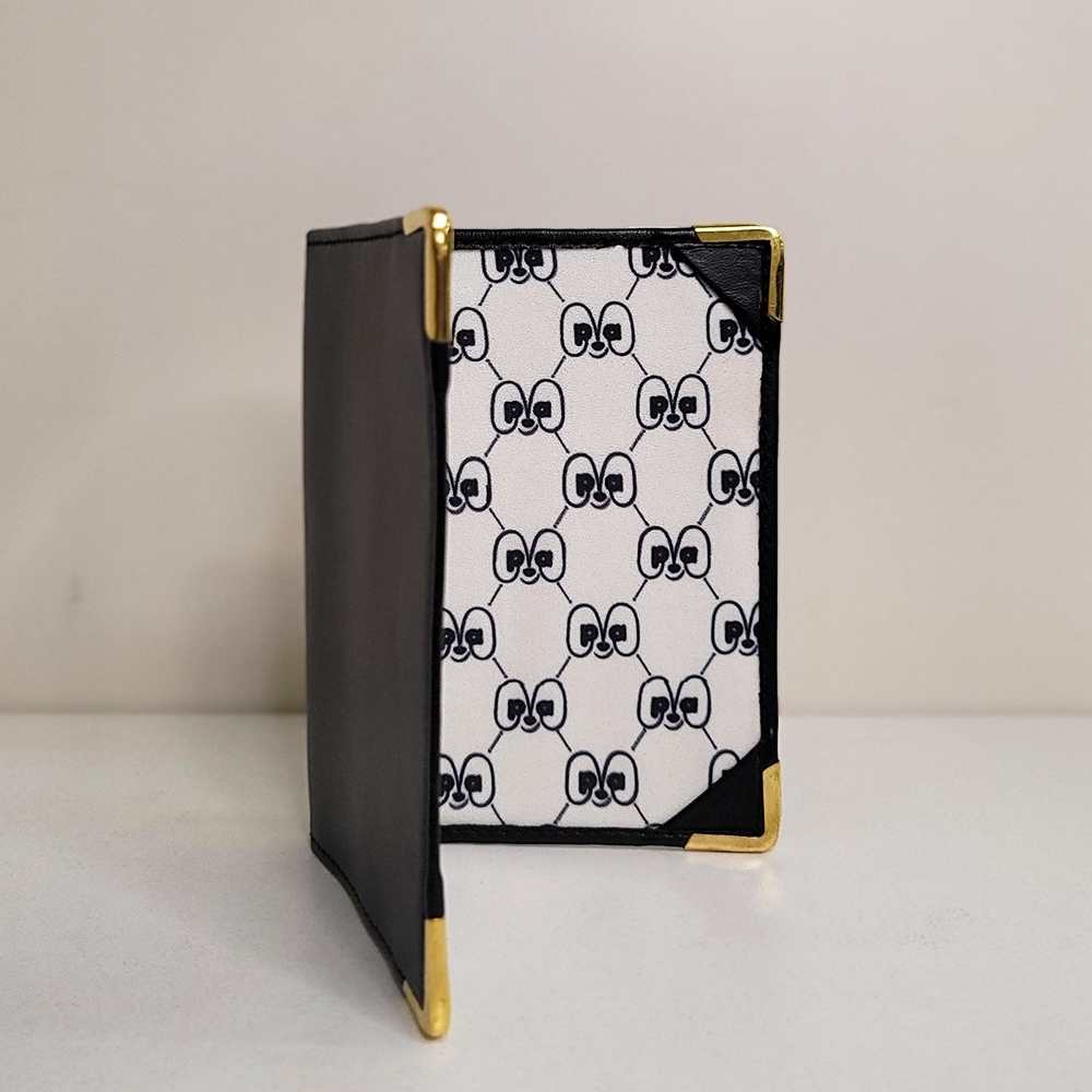 Passport Cover | Travel Essential | Cactus Leather & R-Elan Fabric | Black