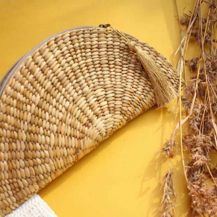Water Reed/Kauna Grass Clutch Bag | Hand-Crafted