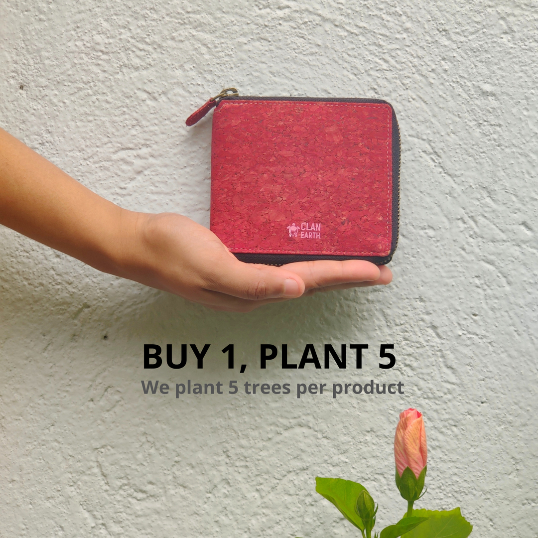Kiwi Zip Wallet | Multiple Pockets | Cork | Unisex | Water Resistant