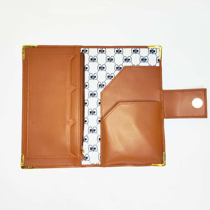 Tan Brown Personalised Travel Wallet | Cactus Leather | Durable