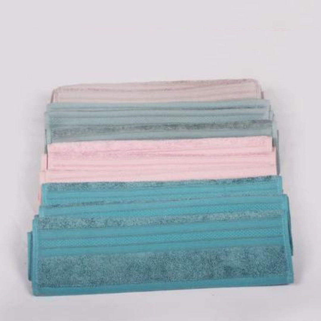 Premium Quality Bamboo Hand Towel | Gentle & Soft Fabric | Set Of 12 | Assorted