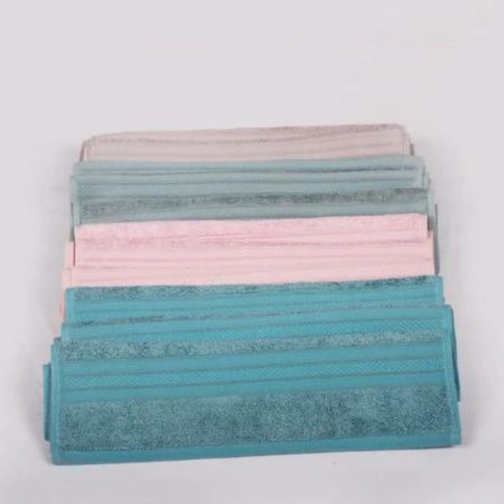 Premium Quality Bamboo Hand Towel | Gentle & Soft Fabric | Set Of 12 | Assorted