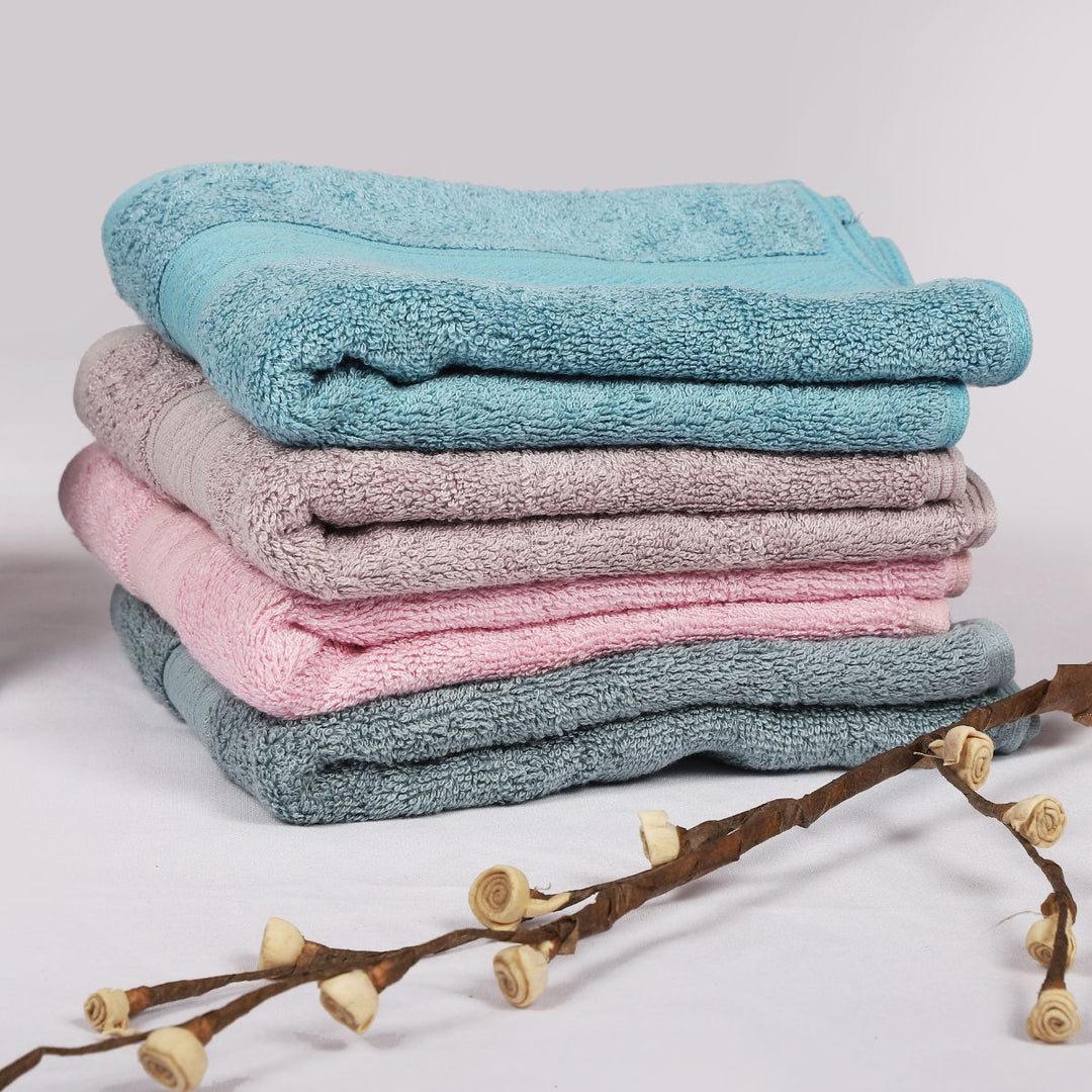 Premium Quality Bamboo Hand Towel | Gentle & Soft Fabric | Set Of 12 | Assorted