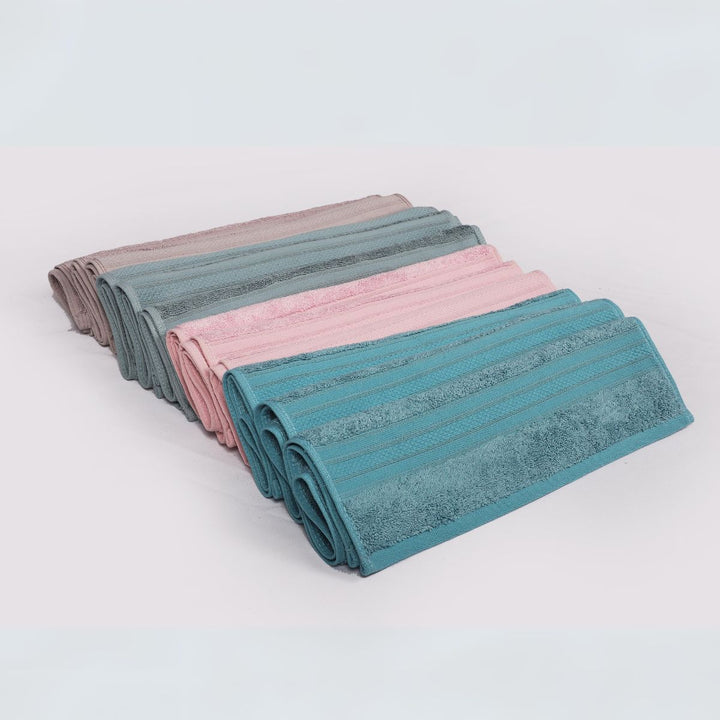 Premium Quality Bamboo Hand Towel | Gentle & Soft Fabric | Set Of 12 | Assorted