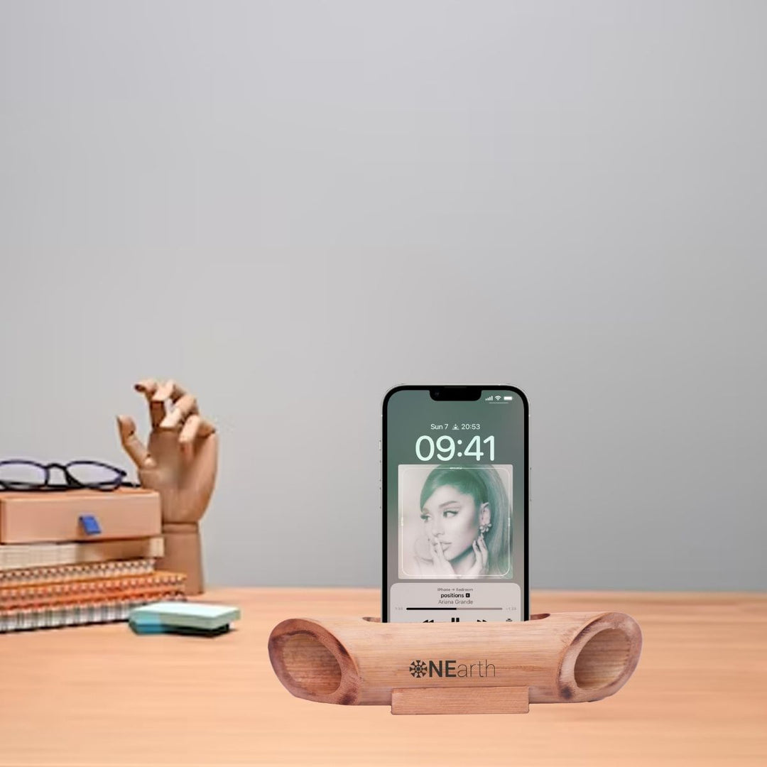 Bamboo Sound Amplifier Cum Docking Station | Multi-Functional