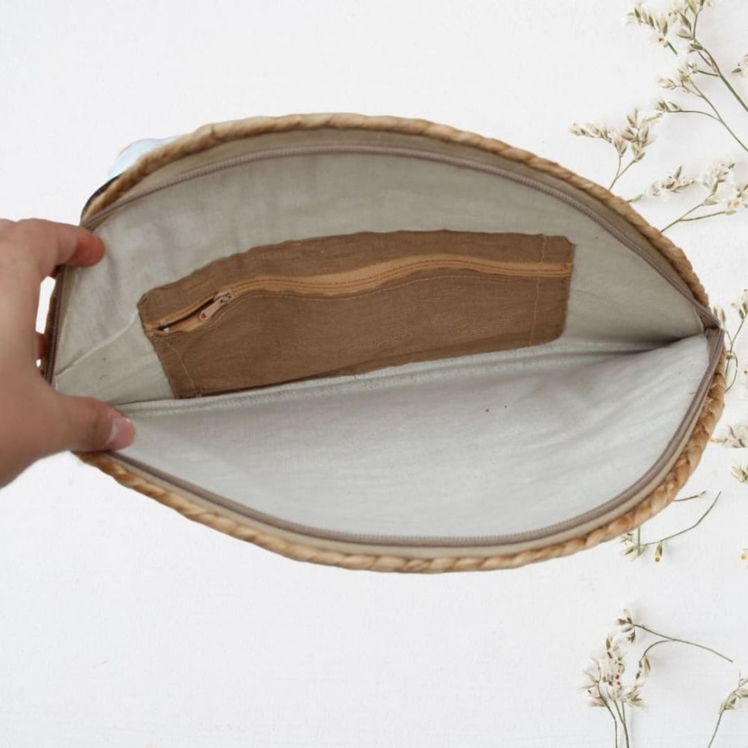 Hand-Crafted Jute Clutch Bag |