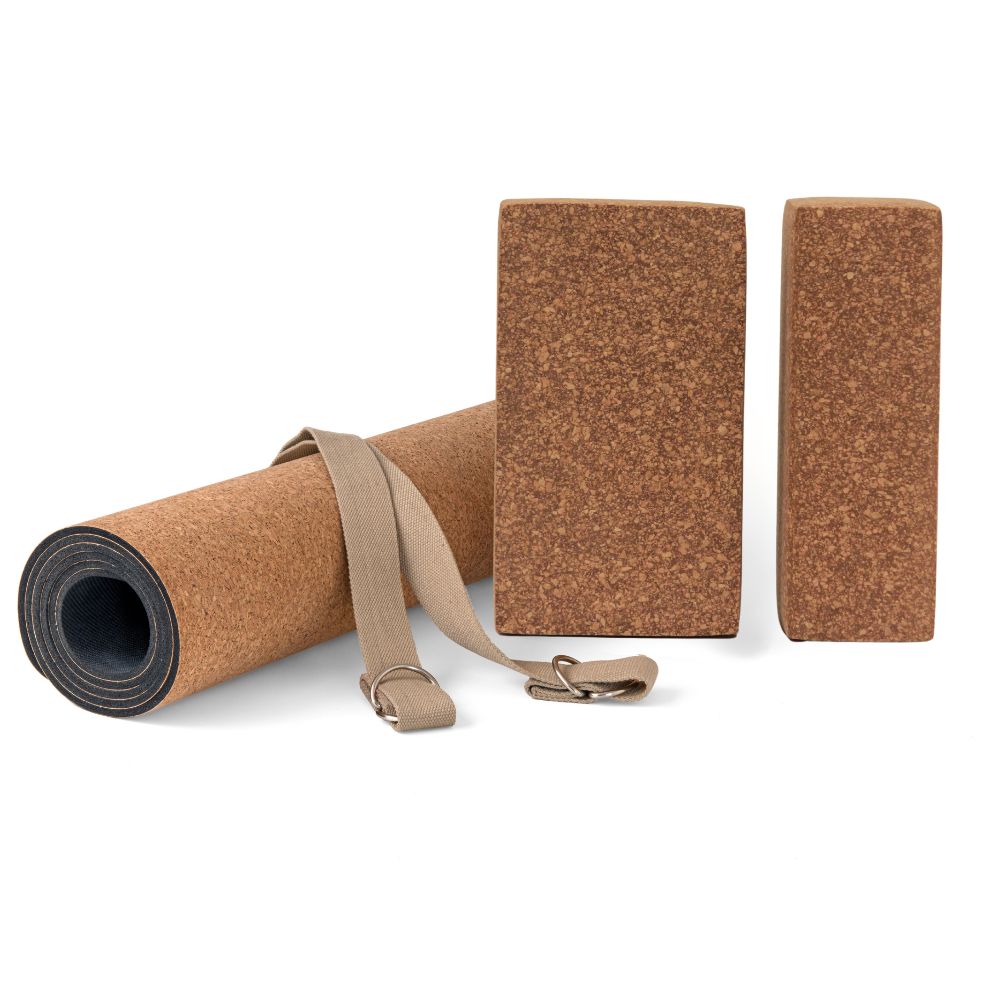 Cork Yoga And Pilate Bricks | Durable | Light Weight | Smooth Corners | Set of 2