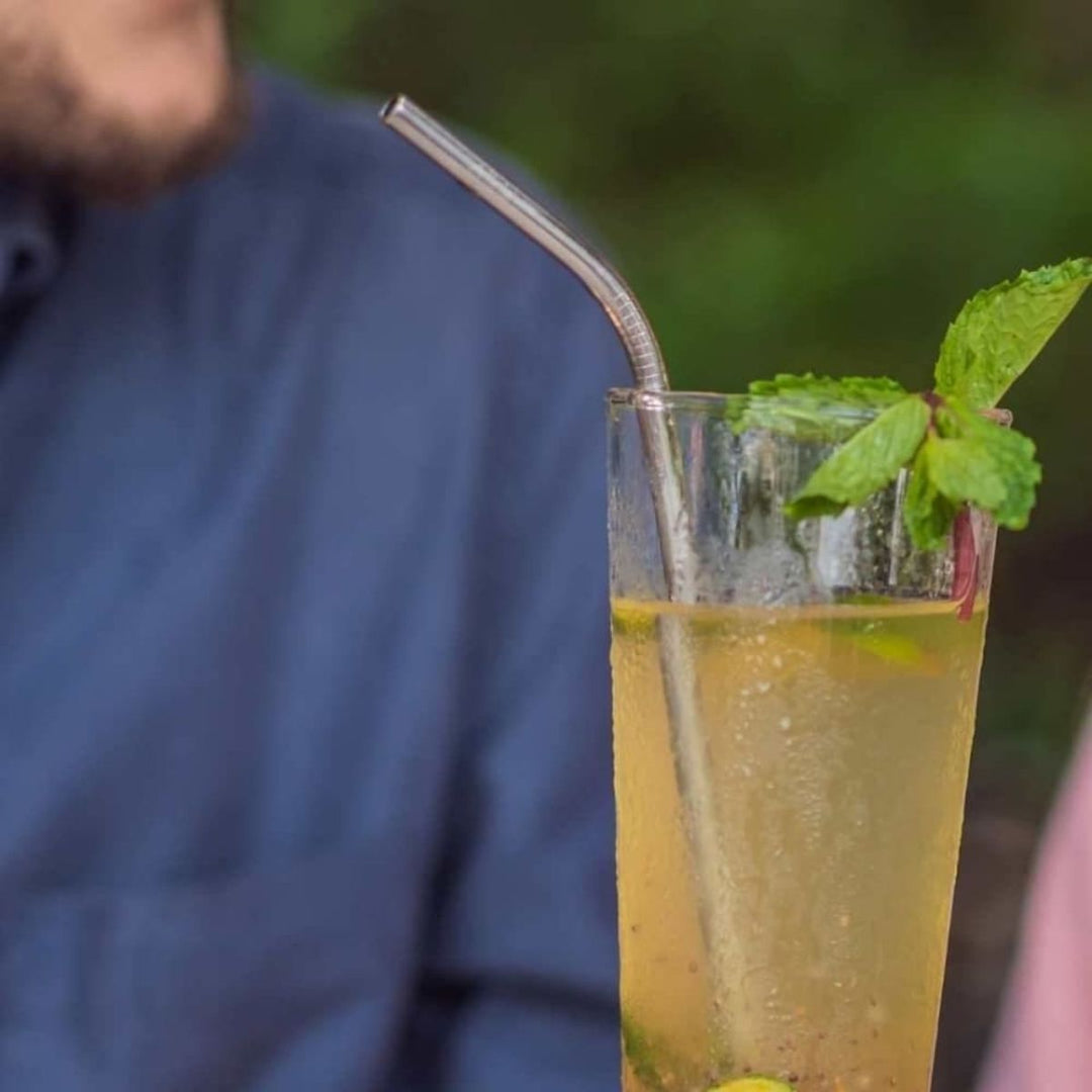 Stainless Steel Straws With Sisal Fibre cleaner | Pack Of 2