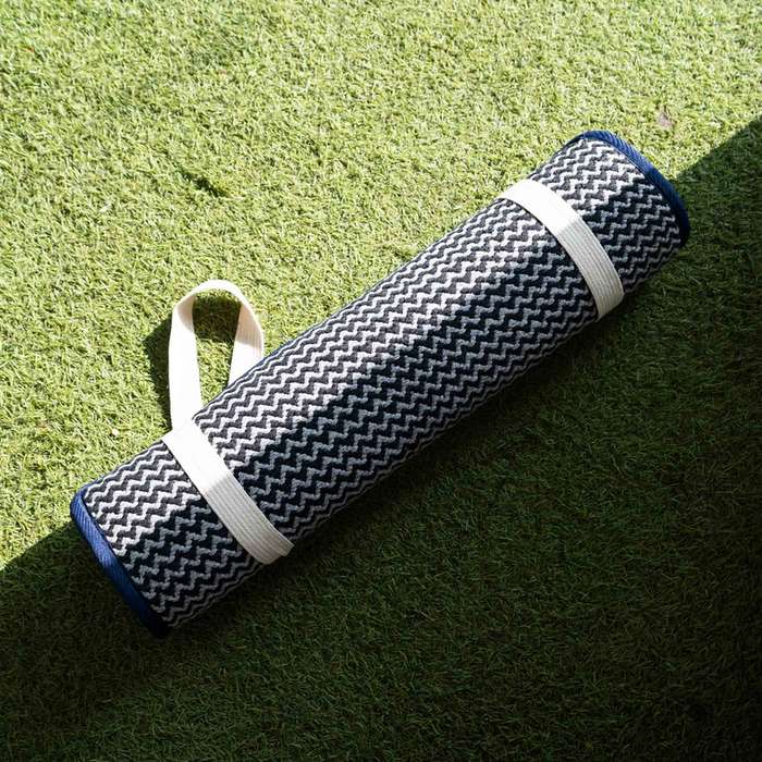Cotton Blue Yoga Mat | Hypoallergenic | Washable