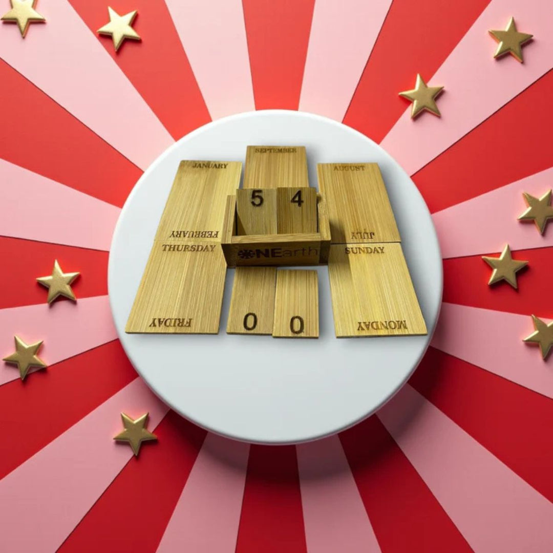 Bamboo Table Calendar | Hand-Crafted | Timeless Blend of Style and Utility