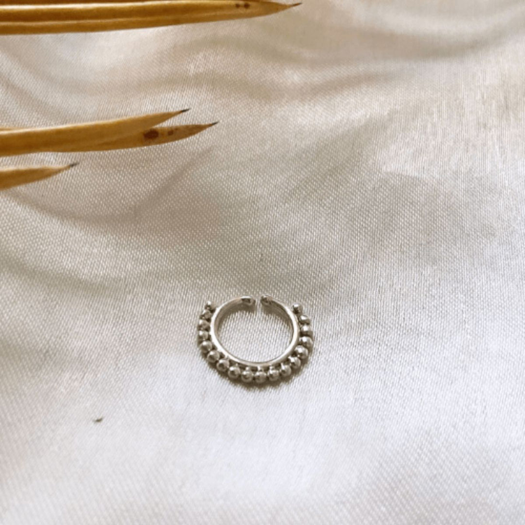 Bindu Clip-On Nose/Septum Ring | Silver | Hand-Crafted | Exquisite Design