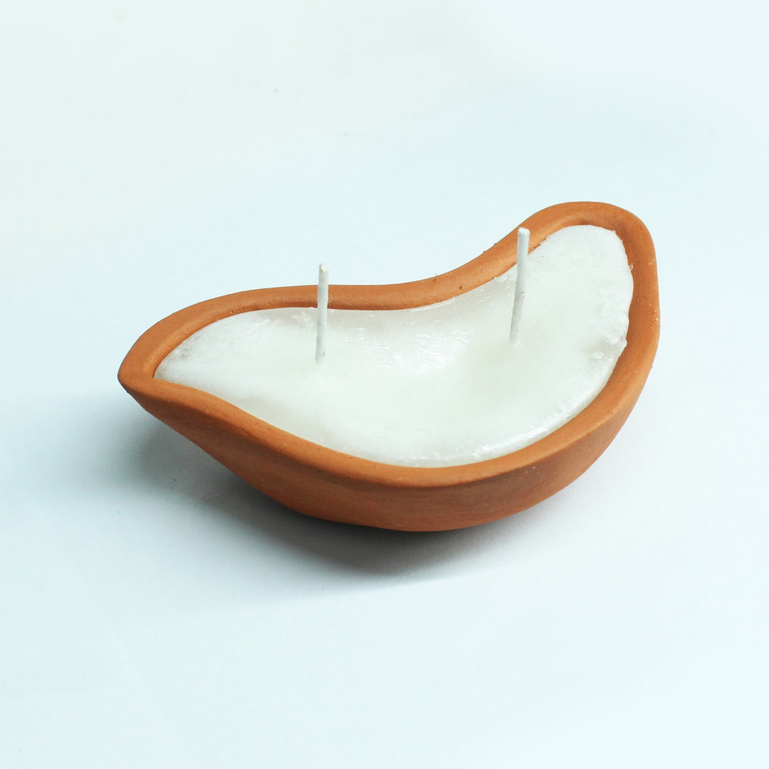Bird Shape Terracotta Pot Double Wick Candle | Festive | Pack Of 6