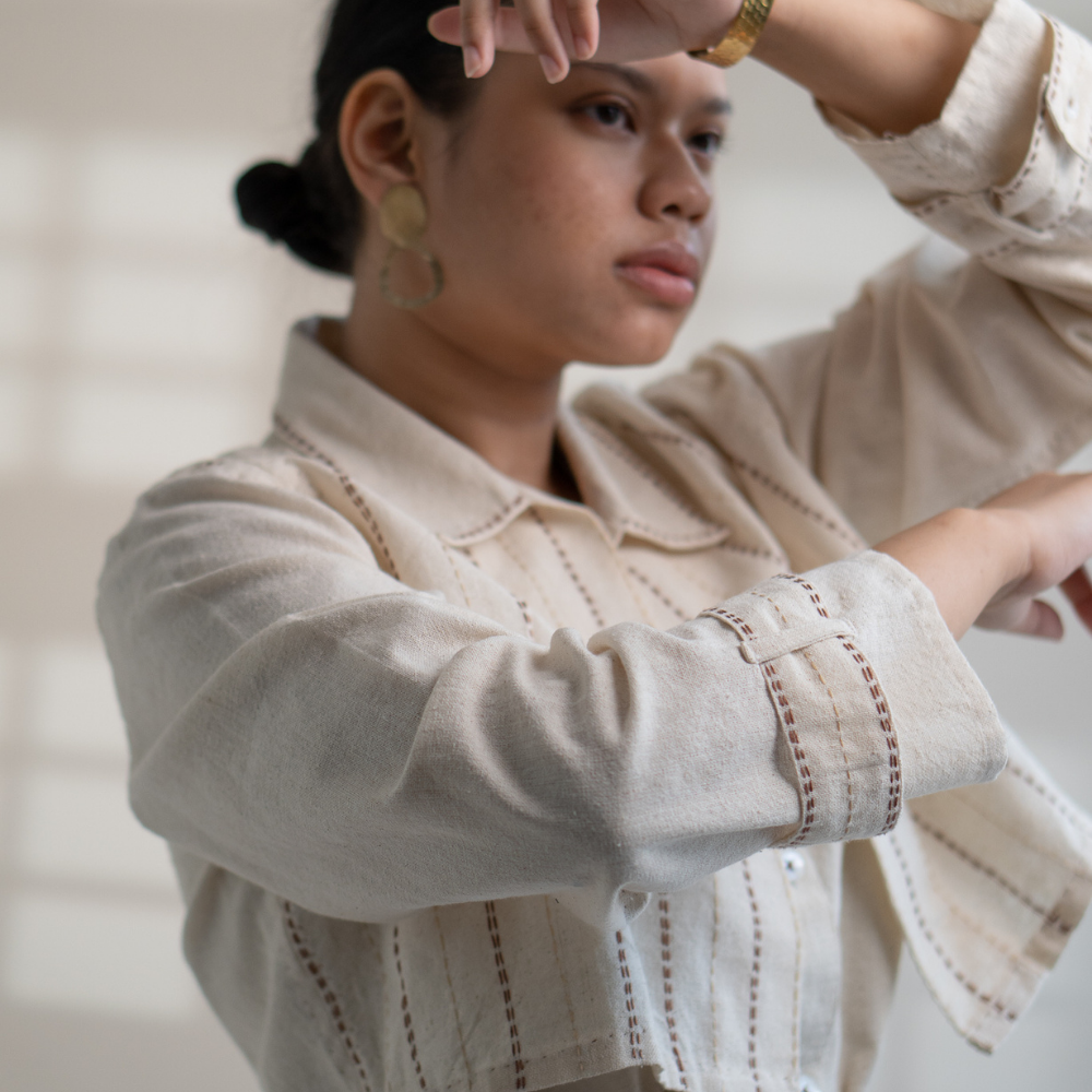 Co-ord Set of Trench Dress & Cropped Jacket | Relaxed Formal Wear